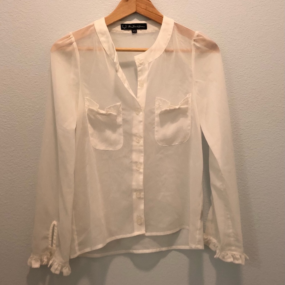 For Love & Lemons white blouse in sz xs